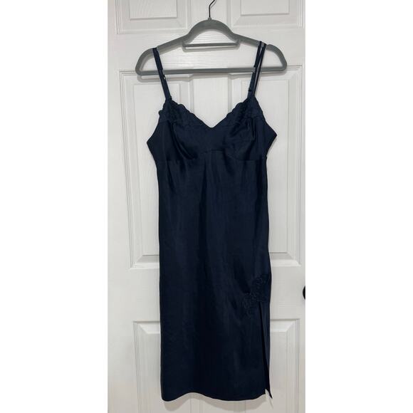 Marks & Spencer Navy Chemise Nightie Nightgown Teddy Dress Lingerie UK 14 US 10 - Picture 1 of 4